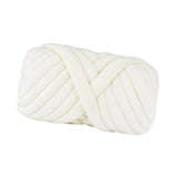 Maxbell Chunky Yarn Durable Comfortable for Crocheting Hand Knitting Weaving White
