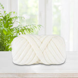 Maxbell Chunky Yarn Durable Comfortable for Crocheting Hand Knitting Weaving White