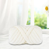 Maxbell Chunky Yarn Durable Comfortable for Crocheting Hand Knitting Weaving White