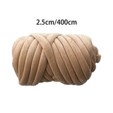 Maxbell Chunky Yarn Durable Comfortable for Crocheting Hand Knitting Weaving Khaki