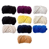 Maxbell Chunky Wool Yarn Tube Yarn Super Soft 55 Yards for Arm Knit DIY Bed Fence Black