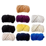 Maxbell Chunky Wool Yarn Tube Yarn Super Soft 55 Yards for Arm Knit DIY Bed Fence Black