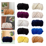 Maxbell Chunky Wool Yarn Tube Yarn Super Soft 55 Yards for Arm Knit DIY Bed Fence Black