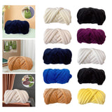 Maxbell Chunky Wool Yarn Tube Yarn Super Soft 55 Yards for Arm Knit DIY Bed Fence Black
