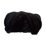 Maxbell Chunky Wool Yarn Tube Yarn Super Soft 55 Yards for Arm Knit DIY Bed Fence Black
