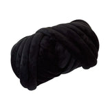 Maxbell Chunky Wool Yarn Tube Yarn Super Soft 55 Yards for Arm Knit DIY Bed Fence Black