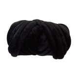 Maxbell Chunky Wool Yarn Tube Yarn Super Soft 55 Yards for Arm Knit DIY Bed Fence Black