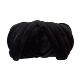 Maxbell Chunky Wool Yarn Tube Yarn Super Soft 55 Yards for Arm Knit DIY Bed Fence Black