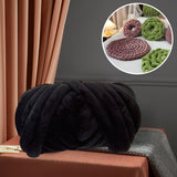 Maxbell Chunky Wool Yarn Tube Yarn Super Soft 55 Yards for Arm Knit DIY Bed Fence Black