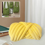 Maxbell Chunky Wool Yarn Tube Yarn Super Soft 55 Yards for Arm Knit DIY Bed Fence Yellow