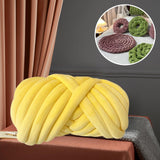 Maxbell Chunky Wool Yarn Tube Yarn Super Soft 55 Yards for Arm Knit DIY Bed Fence Yellow