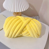 Maxbell Chunky Wool Yarn Tube Yarn Super Soft 55 Yards for Arm Knit DIY Bed Fence Yellow