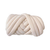 Maxbell Chunky Wool Yarn Tube Yarn Super Soft 55 Yards for Arm Knit DIY Bed Fence Beige