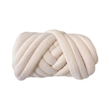 Maxbell Chunky Wool Yarn Tube Yarn Super Soft 55 Yards for Arm Knit DIY Bed Fence Beige