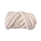 Maxbell Chunky Wool Yarn Tube Yarn Super Soft 55 Yards for Arm Knit DIY Bed Fence Beige