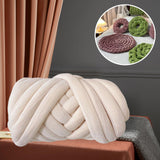Maxbell Chunky Wool Yarn Tube Yarn Super Soft 55 Yards for Arm Knit DIY Bed Fence Beige