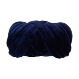 Maxbell Chunky Wool Yarn Tube Yarn Super Soft 55 Yards for Arm Knit DIY Bed Fence Navy Blue