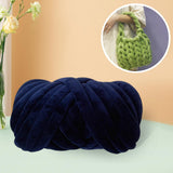 Maxbell Chunky Wool Yarn Tube Yarn Super Soft 55 Yards for Arm Knit DIY Bed Fence Navy Blue