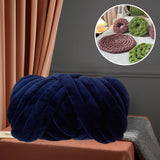 Maxbell Chunky Wool Yarn Tube Yarn Super Soft 55 Yards for Arm Knit DIY Bed Fence Navy Blue