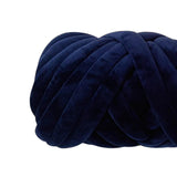 Maxbell Chunky Wool Yarn Tube Yarn Super Soft 55 Yards for Arm Knit DIY Bed Fence Navy Blue