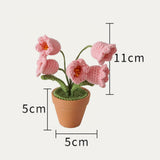 Maxbell Hand Woven Artificial Flowers Ornament Gift for Friends Table Centerpieces Pink