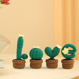 Maxbell Crochet Kit Accessories Handmade Crocheted Planter for Kids Teens Beginners Deep Green