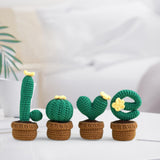 Maxbell Crochet Kit Accessories Handmade Crocheted Planter for Kids Teens Beginners Deep Green