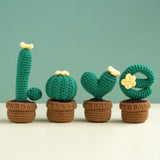 Maxbell Crochet Kit Accessories Handmade Crocheted Planter for Kids Teens Beginners Deep Green