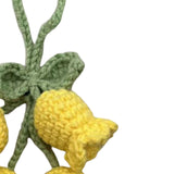 Maxbell Bag Pendants Crocheted Wind Chimes Flower Decorations Pendants for Purse Yellow