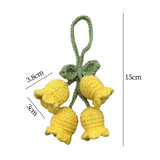 Maxbell Bag Pendants Crocheted Wind Chimes Flower Decorations Pendants for Purse Yellow