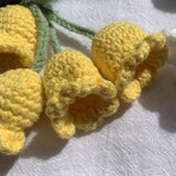 Maxbell Bag Pendants Crocheted Wind Chimes Flower Decorations Pendants for Purse Yellow