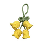 Maxbell Bag Pendants Crocheted Wind Chimes Flower Decorations Pendants for Purse Yellow
