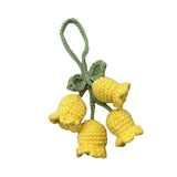 Maxbell Bag Pendants Crocheted Wind Chimes Flower Decorations Pendants for Purse Yellow
