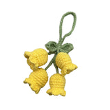 Maxbell Bag Pendants Crocheted Wind Chimes Flower Decorations Pendants for Purse Yellow