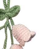 Maxbell Bag Pendants Crocheted Wind Chimes Flower Decorations Pendants for Purse Pink