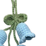 Maxbell Bag Pendants Crocheted Wind Chimes Flower Decorations Pendants for Purse Blue