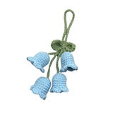 Maxbell Bag Pendants Crocheted Wind Chimes Flower Decorations Pendants for Purse Blue
