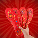 Maxbell Chinese Red Insoles Soft for Winter Sports Walking Training 37-38