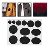 Maxbell Down Jacket Repair Patches Clothing Repair Patch Fabric Patch for Clothes 12pcs Black