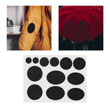 Maxbell Down Jacket Repair Patches Clothing Repair Patch Fabric Patch for Clothes 12pcs Black