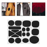 Maxbell Down Jacket Repair Patches Clothing Repair Patch Fabric Patch for Clothes 18pcs Black