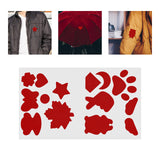 Maxbell Down Jacket Repair Patches Clothing Repair Patch Fabric Patch for Clothes 21pcs Red