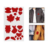 Maxbell Down Jacket Repair Patches Clothing Repair Patch Fabric Patch for Clothes 21pcs Red