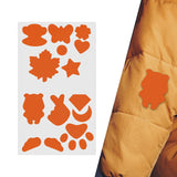 Maxbell Down Jacket Repair Patches Clothing Repair Patch Fabric Patch for Clothes 21pcs Orange