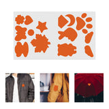 Maxbell Down Jacket Repair Patches Clothing Repair Patch Fabric Patch for Clothes 21pcs Orange