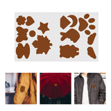 Maxbell Down Jacket Repair Patches Clothing Repair Patch Fabric Patch for Clothes 21pcs Brown
