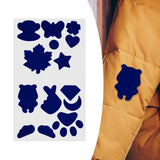 Maxbell Down Jacket Repair Patches Clothing Repair Patch Fabric Patch for Clothes 21pcs Blue