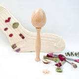 Maxbell Darning Egg Darning Needle Kit Wooden Darning Mushroom Tools for Socks