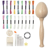Maxbell Darning Egg Darning Needle Kit Wooden Darning Mushroom Tools for Socks
