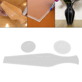 Maxbell Acrylic Template Leather Die Cutting Vase Easy to Use for Sewing Stencil